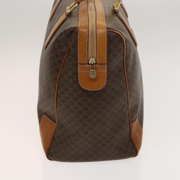 CELINE Macadam Canvas Boston Bag Pvc Leather Brown Gold - Picture 5 of 12